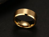 Classic Black Bevel Edge Tungsten Ring - Slim Wallet Company
