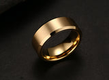 Classic Black Bevel Edge Tungsten Ring - Slim Wallet Company