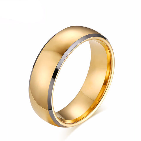 Pure Gold Plated Tungsten Carbide Ring - Slim Wallet Company