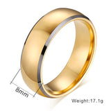Pure Gold Plated Tungsten Carbide Ring - Slim Wallet Company