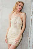 Lace Off Shoulder Halter summer dress women hollow out Beach sexy dress - Slim Wallet Company