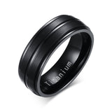 Black Titanium Carbide Men's Jewelry Wedding Bands Classic Ring - Slim Wallet Company