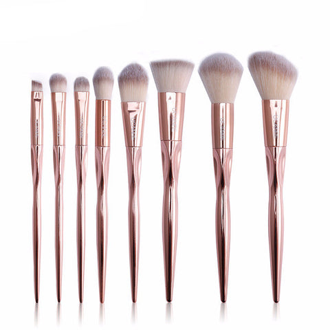 Rose Gold Make Up Brush Set - Slim Wallet Company