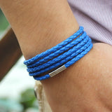 Men's Wrap Long leather bracelet - Slim Wallet Company