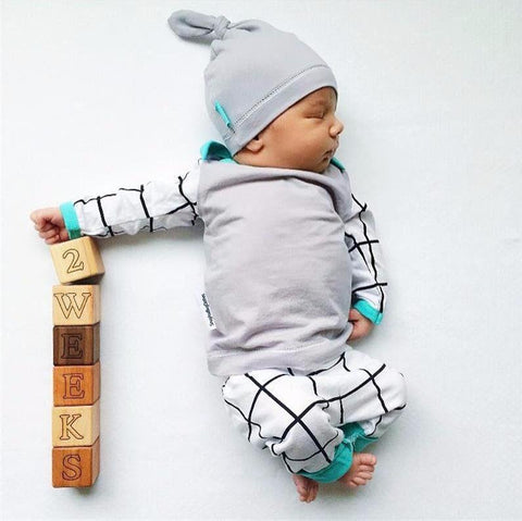 3pcs Baby Blue Outfit - Slim Wallet Company