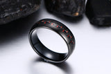 Tungsten Carbide Ring Black Carbon 8mm - Slim Wallet Company