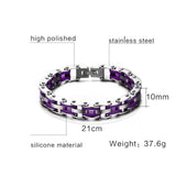 Biker Chain Bracelet For Men Stainless Steel Mix Color - Slim Wallet Company