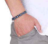 Biker Chain Bracelet For Men Stainless Steel Mix Color - Slim Wallet Company