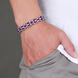 Biker Chain Bracelet For Men Stainless Steel Mix Color - Slim Wallet Company