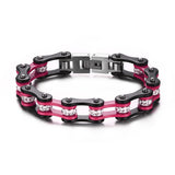Multicolor Biker Bracelets For Men Stainless Steel Chain Bracelet - Slim Wallet Company