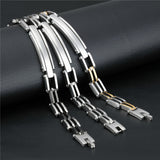 Stainless Steel Simple Biker Chain Bracelet - Slim Wallet Company