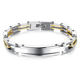 Stainless Steel Simple Biker Chain Bracelet - Slim Wallet Company