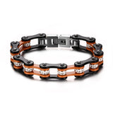 Mix Color Biker Chain Bracelet Stainless Steel  Rhinestone Bracelet - Slim Wallet Company