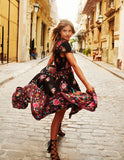 Summer Bohemian - Floral Dress - Slim Wallet Company