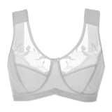 Soft Cups Embroidered Wireless Full Coverage Minimizer Bra - Slim Wallet Company