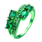 Green Gold  Zircon Crystal Ring - Slim Wallet Company