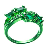Green Gold  Zircon Crystal Ring - Slim Wallet Company