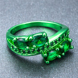 Green Gold  Zircon Crystal Ring - Slim Wallet Company