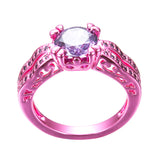 Pink Gold  Purple Zircon Ring - Slim Wallet Company