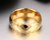 Gold Plated Tungsten Diamond cut Ring - Slim Wallet Company