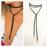 New fashion jewelry black terciopelo leather bow choker DIY necklace gift for women girl N1810 - Slim Wallet Company