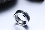 Tungsten Carbide Ring Silver-Plated Carbon - Slim Wallet Company