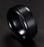 Textured Black Tungsten Rings - Slim Wallet Company