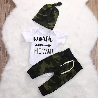 Worth the Wait 3 piece Baby Outfit - Slim Wallet Company