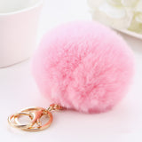 2016 new 10 color trinket Keychain pompons keychains fur Keychain fluffy key chains for cars keyrings trinkets pom pom keychain - Slim Wallet Company