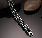 3 Colors Personality Biker Chain Bracelets Stainless Steel Mix Color Combination - Slim Wallet Company