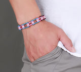 Mix Color Biker Chain Bracelet Stainless Steel  Rhinestone Bracelet - Slim Wallet Company