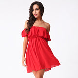 Red Frills Summer Dress - Slim Wallet Company