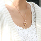 Gold Heart Locket Necklace - Slim Wallet Company