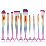 Mermaid Make Up Brush Set - Slim Wallet Company
