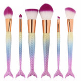 Mermaid Make Up Brush Set - Slim Wallet Company