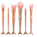 Mermaid Make Up Brush Set - Slim Wallet Company