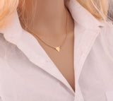 2016 New Arrival Fashion Gold Plated 3 Layer Chain Necklace Hollow Out Triangle Long Pendant Necklaces Jewelry Free shipping - Slim Wallet Company