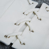 Skater Chic Spaghetti Strap Lace Up Crop Tank - Slim Wallet Company