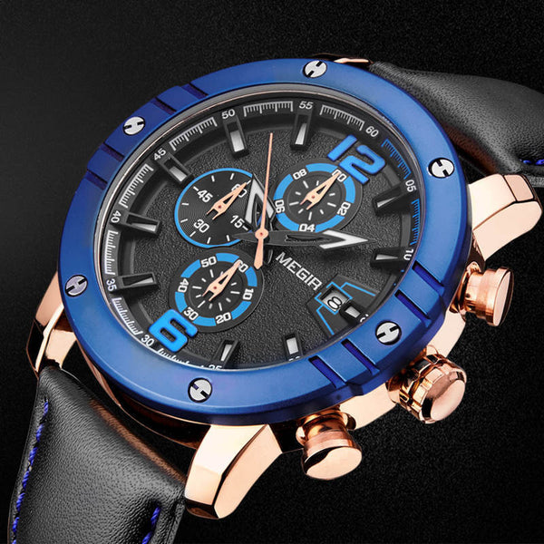 Blue Gold Timepiece - Slim Wallet Company