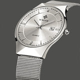 Ultra Thin Stainless Steel Mesh Wristwatch - Slim Wallet Company