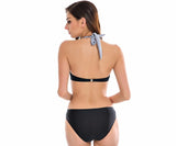 High Waist Halter Push Up Bikini Set - Slim Wallet Company