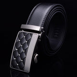 Luxury Cross Stitch Leather Belt - Slim Wallet Company