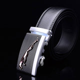 Luxury Cross Stitch Leather Belt - Slim Wallet Company