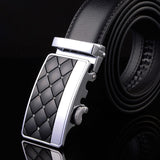 Luxury Cross Stitch Leather Belt - Slim Wallet Company