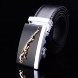 Luxury Cross Stitch Leather Belt - Slim Wallet Company