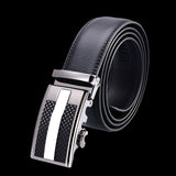 Luxury Cross Stitch Leather Belt - Slim Wallet Company