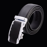 Luxury Cross Stitch Leather Belt - Slim Wallet Company