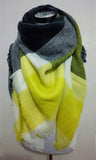 Tartan Scarf Desigual Plaid Scarf New Designer Unisex Acrylic Basic Shawls Women's Scarves - Slim Wallet Company
