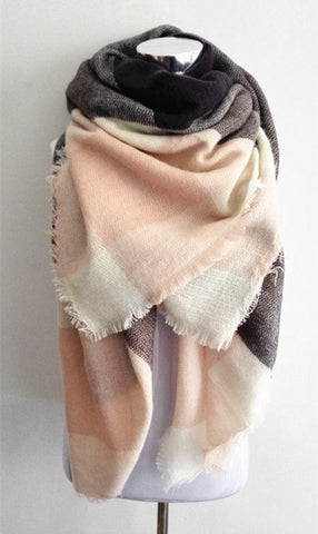 Tartan Scarf women desigual Plaid Scarf cuadros New Designer Unisex Acrylic Basic Shawls warm bufandas - Slim Wallet Company