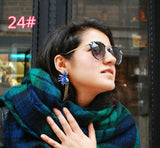 Tartan Scarf women desigual Plaid Scarf cuadros New Designer Unisex Acrylic Basic Shawls warm bufandas - Slim Wallet Company